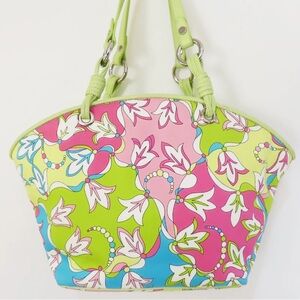 EMILIO PUCCI Floral Multicolor Tote Bag